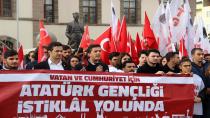 TGB'li gençler 'İstiklal Yürüyüşü'nde Erzurum’da