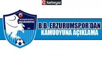 B.B. Erzurumspor’dan açıklama